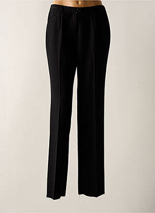 Pantalon droit tissage popeline taille normale noir CHRISTIAN MARRY femme