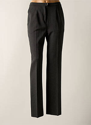 Pantalon droit fermeture zippée sous rabat boutonné taille normale gris KARTING femme