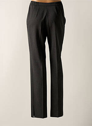 Pantalon droit fermeture zippée sous rabat boutonné taille normale gris KARTING femme