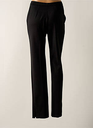 Pantalon droit tissage popeline taille normale noir KARTING femme