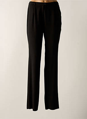 Pantalon droit tissage popeline taille normale noir CHRISTIAN MARRY femme