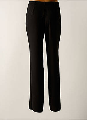Pantalon droit tissage popeline taille normale noir CHRISTIAN MARRY femme