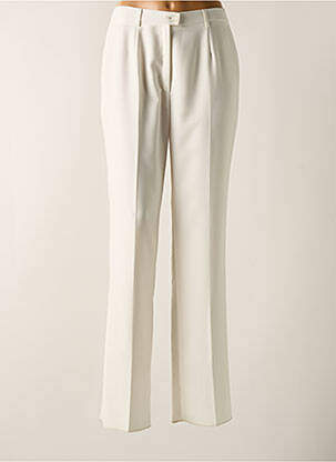 Pantalon droit tissage popeline taille normale beige KARTING femme