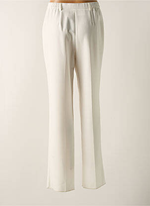 Pantalon droit tissage popeline taille normale beige KARTING femme