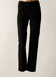 Pantalon slim tissage popeline taille normale noir GUY DUBOUIS femme