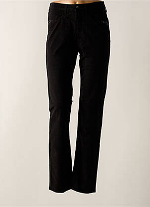Pantalon slim tissage popeline taille normale noir GUY DUBOUIS femme