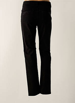 Pantalon slim tissage popeline taille normale noir GUY DUBOUIS femme