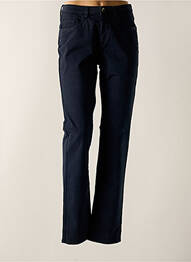 Pantalon slim tissage popeline taille normale bleu GUY DUBOUIS femme