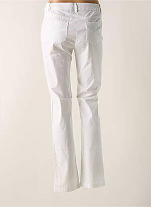 Pantalon slim tissage popeline taille normale blanc AGATHE & LOUISE femme