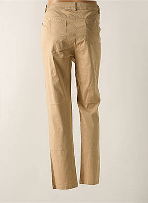 Pantalon slim tissage popeline taille normale beige AGATHE & LOUISE femme