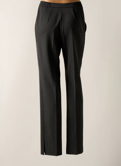 Pantalon droit fermeture zippée sous rabat boutonné taille normale gris KARTING femme