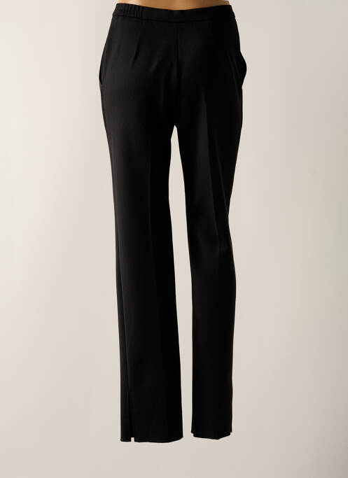 Pantalon droit tissage popeline taille normale noir KARTING femme