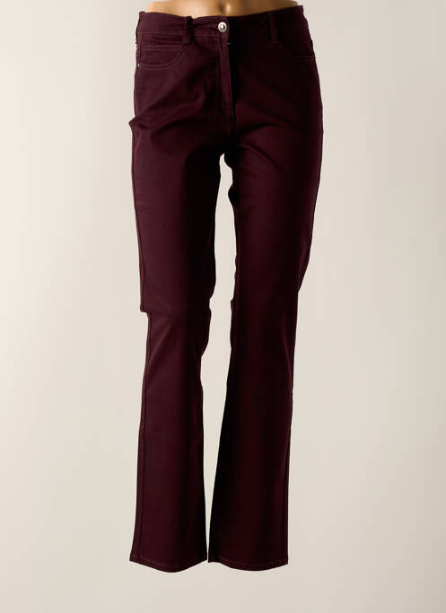 Pantalon slim stretch taille normale violet BARBARA LEBEK femme