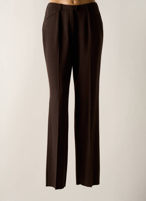 Pantalon droit marron CHRISTIAN MARRY pour femme