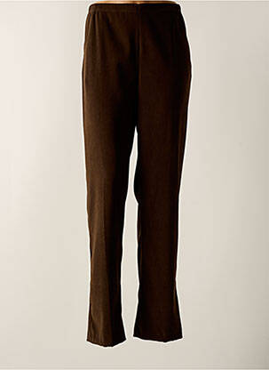 Pantalon droit stretch taille normale marron GUY DUBOUIS femme