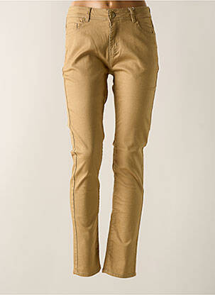 Pantalon slim stretch taille normale beige GRIFFON femme