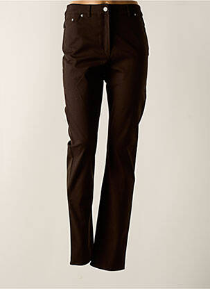 Pantalon slim stretch taille normale marron CHRISTIAN MARRY femme