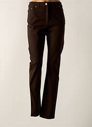Pantalon slim stretch taille normale marron CHRISTIAN MARRY femme