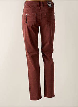 Pantalon slim stretch taille normale marron ANNA MONTANA femme
