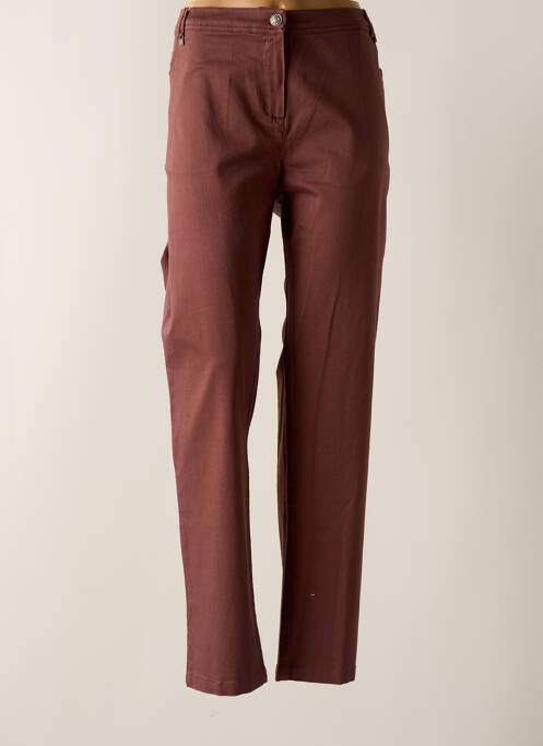 Pantalon droit marron AGATHE & LOUISE pour femme