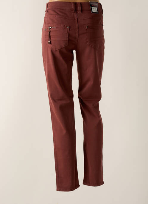 Pantalon slim marron ANNA MONTANA pour femme
