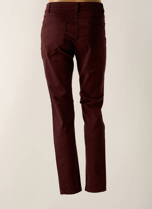 Pantalon slim marron DELAHAYE pour femme