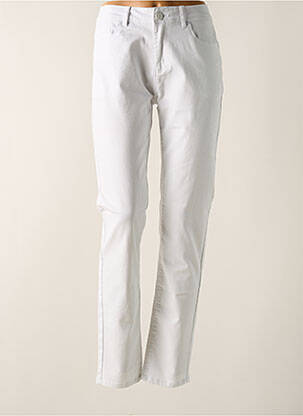 Pantalon slim stretch taille normale blanc GRIFFON femme