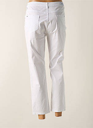 Pantalon 7/8 fermeture zippée sous rabat boutonné taille normale blanc I.QUING femme