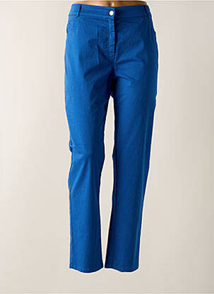 Pantalon slim stretch taille normale bleu GUY DUBOUIS femme
