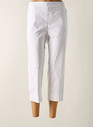 Pantacourt coupe droite taille normale blanc ADELINA BY SCHEITER femme