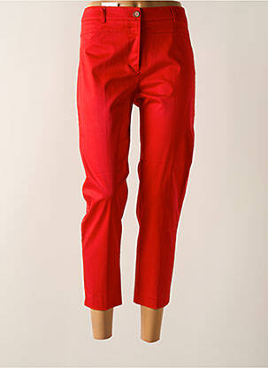 Pantalon 7/8 stretch taille normale rouge ABSOLU femme