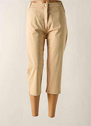 Pantacourt stretch taille normale beige PAUL BRIAL femme