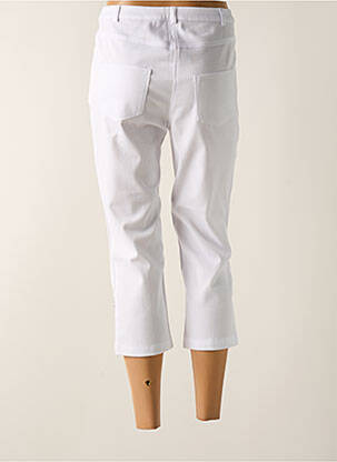 Pantacourt stretch taille normale blanc CHRISTIAN MARRY femme