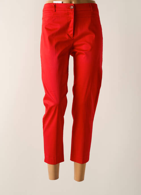 Pantalon 7/8 stretch taille normale rouge ABSOLU femme