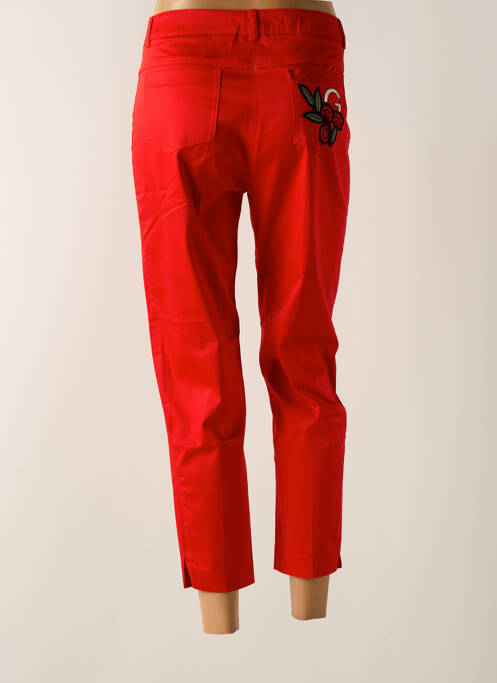 Pantalon 7/8 stretch taille normale rouge ABSOLU femme