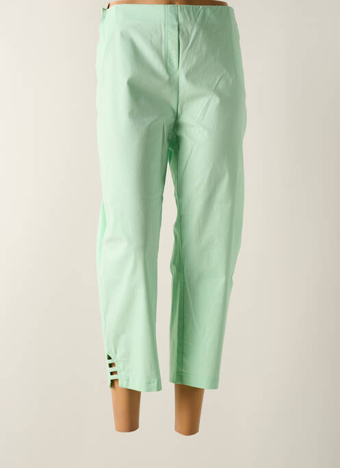 Pantalon droit vert ADELINA BY SCHEITER pour femme