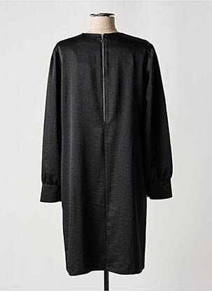 Robe mi-longue manches longues manches longues noir HALOGENE femme