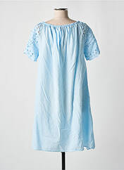Robe mi-longue bleu COULEURS DU TEMPS pour femme seconde vue