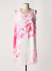 Robe mi-longue rose COULEURS DU TEMPS pour femme seconde vue