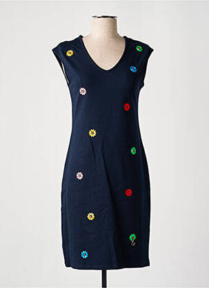 Robe mi-longue manches courtes manches courtes bleu LOLITAS & LOLOS femme