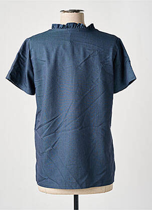 Blouse manches courtes manches courtes bleu UNICA PLUS femme
