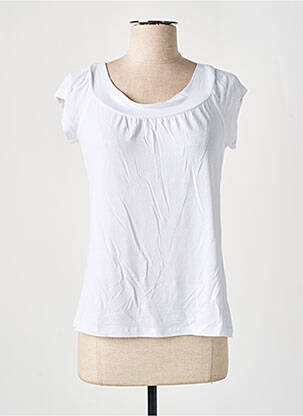 T-shirt stretch manches courtes blanc MERI & ESCA femme