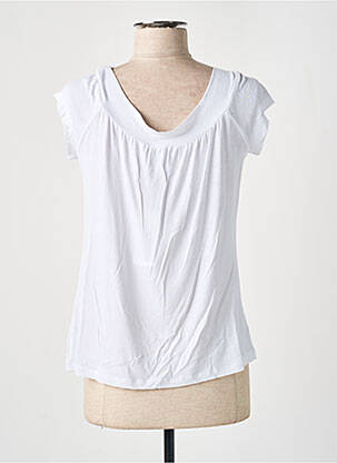 T-shirt stretch manches courtes blanc MERI & ESCA femme