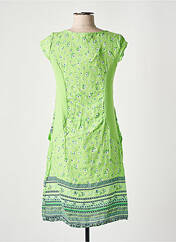 Robe mi-longue vert COULEURS DU TEMPS pour femme seconde vue