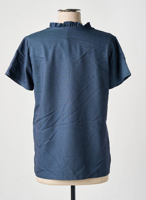 Blouse manches courtes manches courtes bleu UNICA PLUS femme