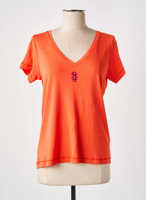 T-shirt orange DIPLODOCUS pour femme