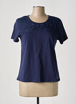 T-shirt stretch manches courtes bleu MCM femme