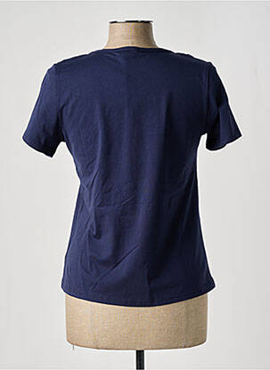 T-shirt stretch manches courtes bleu MCM femme
