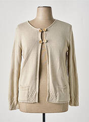 Gilet manches longues beige PLURIELLES pour femme seconde vue