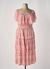 Robe longue orange COULEURS DU TEMPS pour femme seconde vue